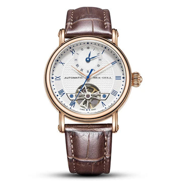 Seagull Men's Watches Luxury Classic Flywheel Design Waterproof