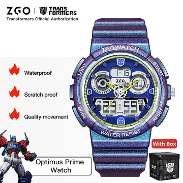 Electronic Watch Dual Display Watches Student Sports Waterproof Wristwatch Multifunctional Luminous