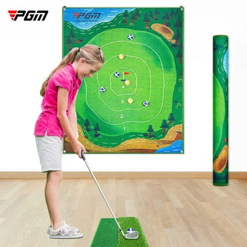 PGM DJD040 Indoor Mini Golf Suspended Dartboard Practice Outdoor Training Aid Trainer Golf Hitting Mat