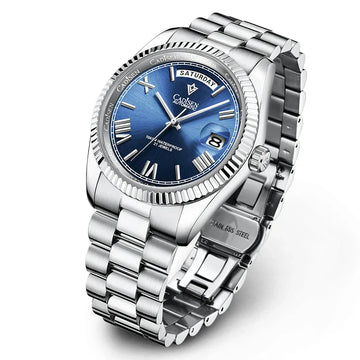CADISEN Men's Mechanical Watches Luxury Meteorite Dial Automatic Watch