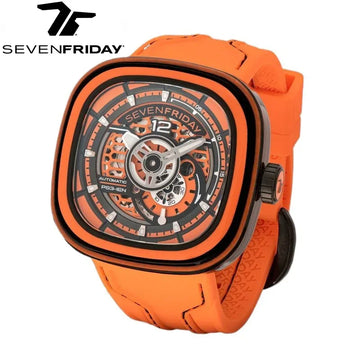 SEVENFRIDAY Square Large Dial PS Series PS3/03 Mechanical Watch Carbon Fiber