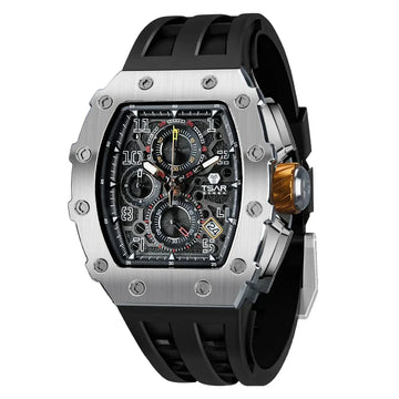 TSAR BOMBA Watch for Men Luxury Brand Tonneau Design Waterproof Clock