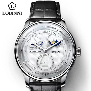 Moon Phase Seagull Watch Mechanical Automatic Watches Mens Business Water Resistant Tianjin Movement Male Wristwatch