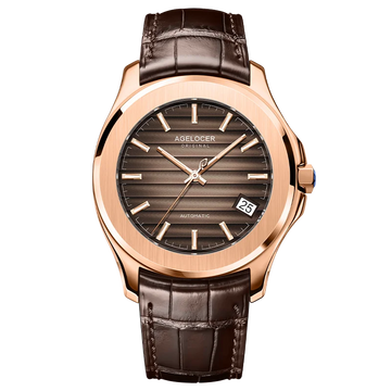 AGELOCER Original Baikal Watch Men's Luxury Gold Watch Big Calendar