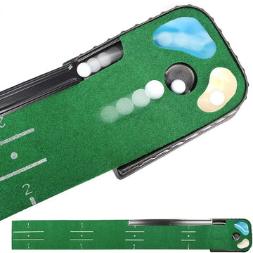 PGM Golf Indoor Putting Mat Putter Trainer Green Carpet Practice Set Ball Return Mats