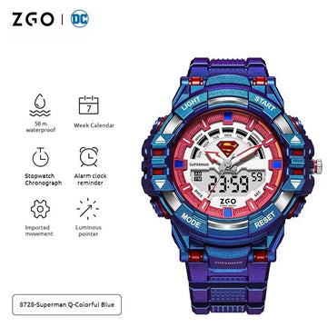 Teen Student Sports Waterproof Cool Glow-In-The-Dark Trend Electronic Watch