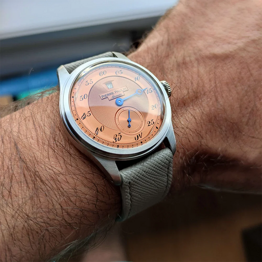 Pierre Paulin Jumping Hour Men Watch Salmon Dial Automatic St17 