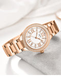 Women Ladies Brand Luxury Dress Wristwatches Girls Waterproof Rose