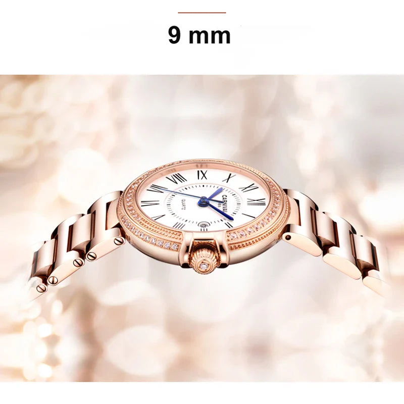 CARNIVAL Brand High-End IW Series Luxury Quartz Watch Women Stainless