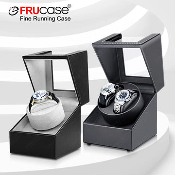 [2 Rotation Modes] FRUCASE PU Watch Winder for Automatic Watches Watch Box 1-0 / 2-0