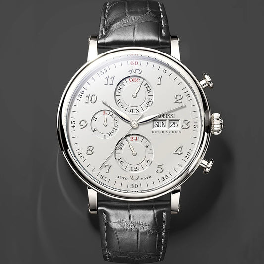 Perpetual Calendar Automatic Mechanical Men's Watches Sapphire Multi-function Clocks L13019-9