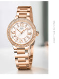 Women Ladies Brand Luxury Dress Wristwatches Girls Waterproof Rose