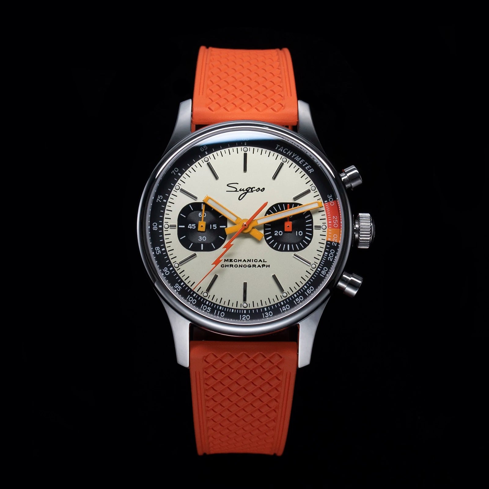 Pilot Watch Mechanical Chronograph with Sappire Crystal Military Limited Racing Wristwatch Movement ST19 Origin
