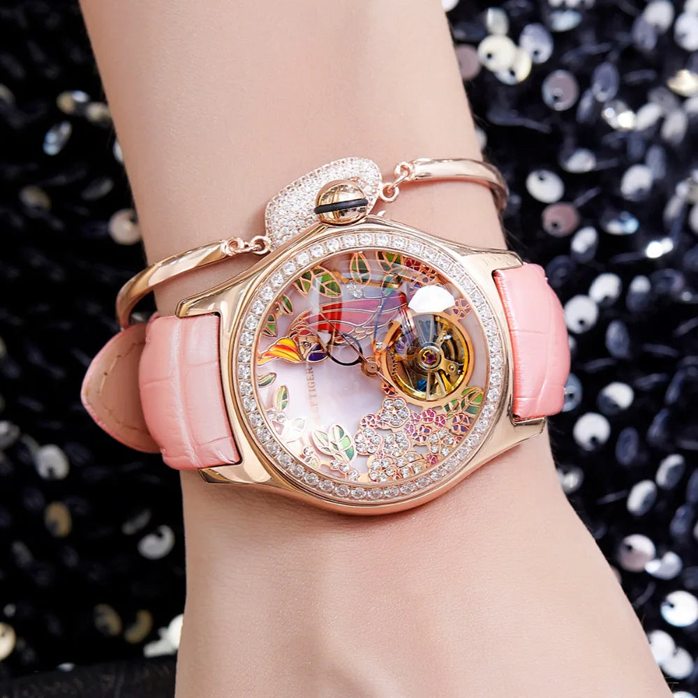 Experience elegance with this chic luxury quartz watch for women