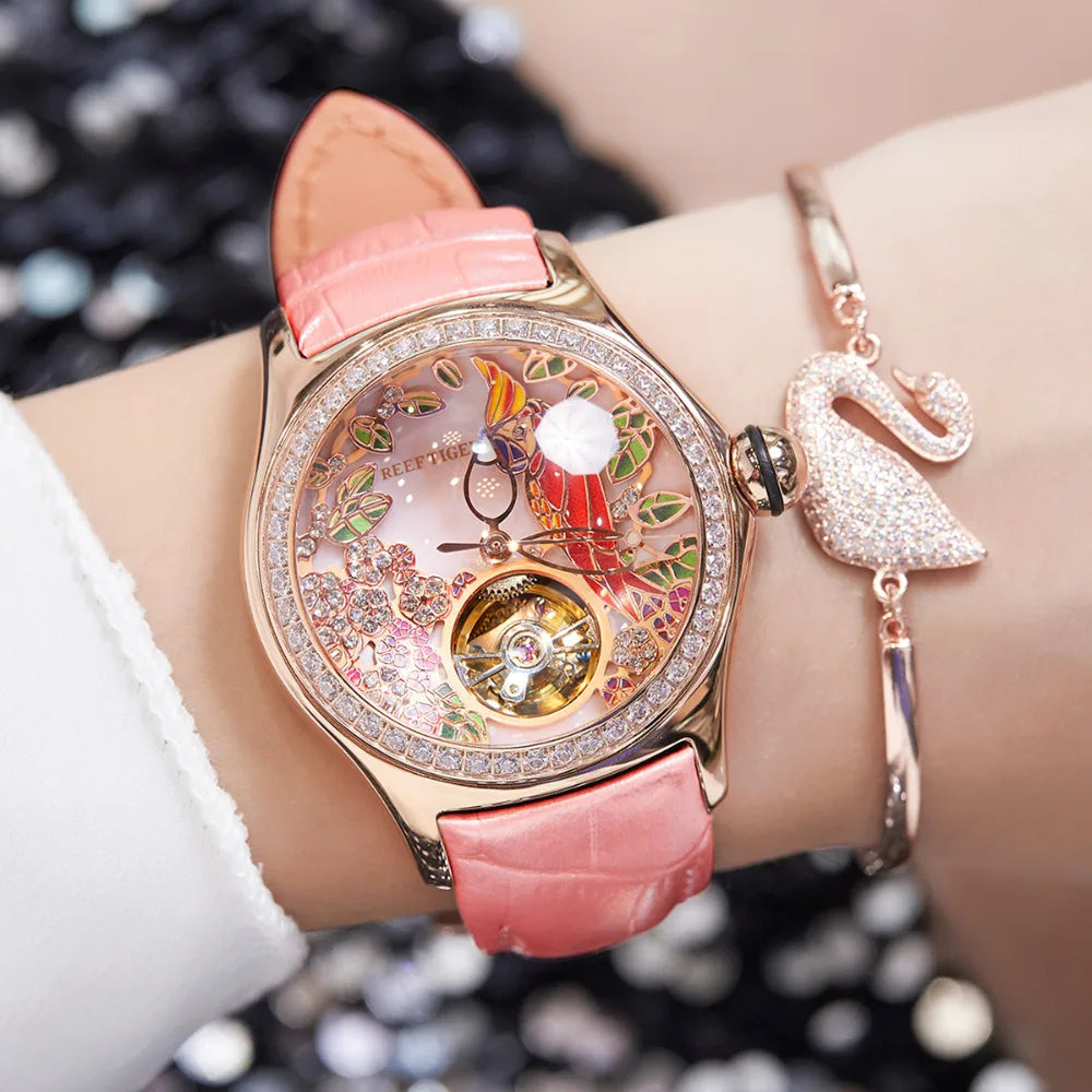 Experience elegance with this chic luxury quartz watch for women