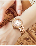 Women Ladies Brand Luxury Dress Wristwatches Girls Waterproof Rose