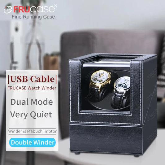 [2 Rotation Modes] FRUCASE PU Watch Winder for Automatic Watches Watch Box 1-0 / 2-0