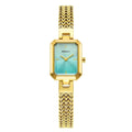 BERNY Women Watch Golden Rectangle Quartz Fashion Minimalist 