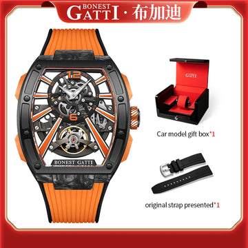 Bonest Gatti Luxury Watches Men Watch Mechanical Tourbillon Wristwatch 3M Waterproof Automatic Watch