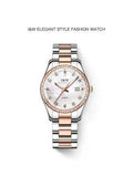 Women Ladies Fashion Girls Stainless Steel Dress Wristwatch Waterproof