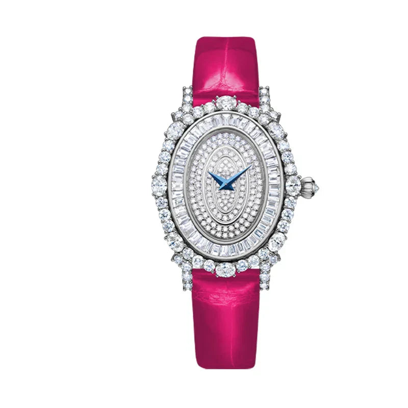 TIELBO Brand Luxury Ladies Womens Watch Swiss Movement Fashion Crystal