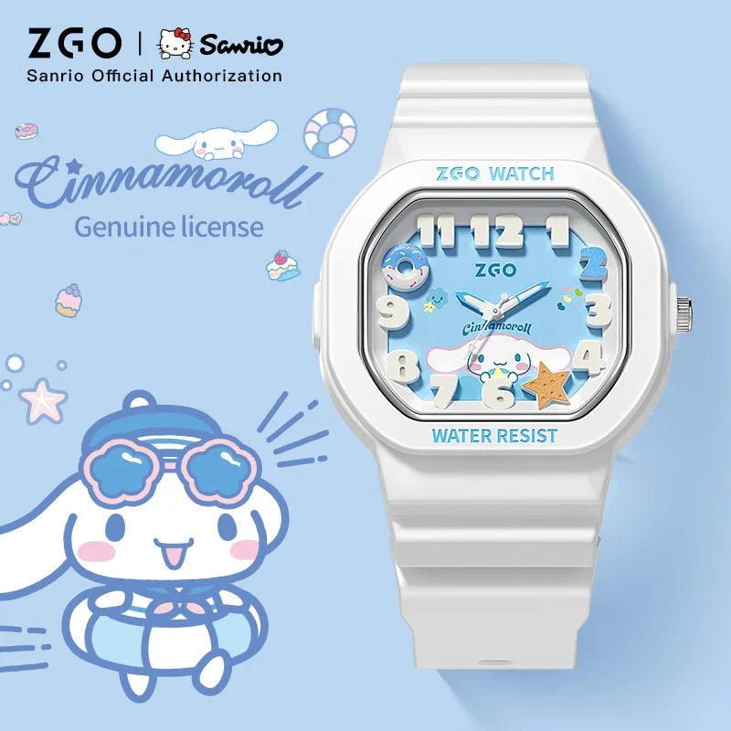 ZGO x Cinnamoroll watch for kids girl waterproof Sports Small square Watch gift 357