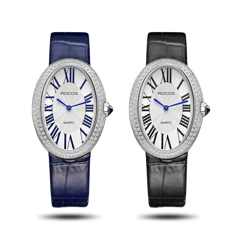 Women Elegant Luxury Brand Ladies Oval Quartz Watch Fashion