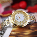 BERNY Women Quartz Watch Butterfly Buckle Stainless Steel Strap Pagani