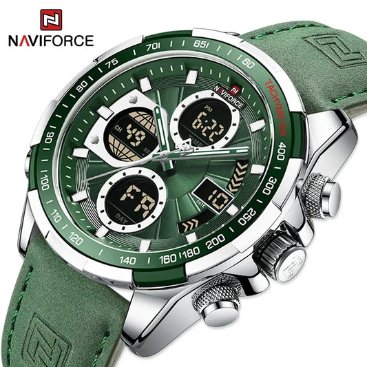NAVIFORCE Fashion Military Watches for Men Digital Sport Chronograph Waterproof