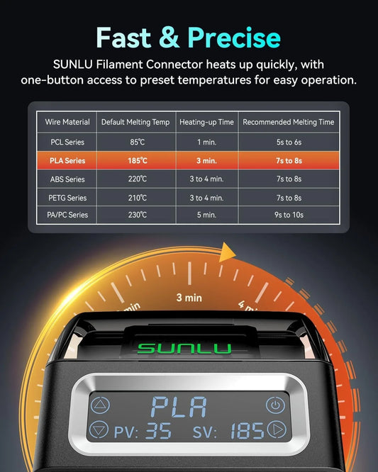 SUNLU Filament Connector Fast Heating Filament Connector