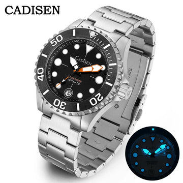 CADISEN AQUA DIVER 2024 New Brand Luxury Men Watches Automatic Watch Japan NH35A 100M Waterproof Luminous Mechanical Wristwatch