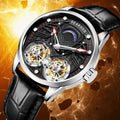 Tourbillon Manual Mechanical Watches Double Tourbillon Luminous Hands