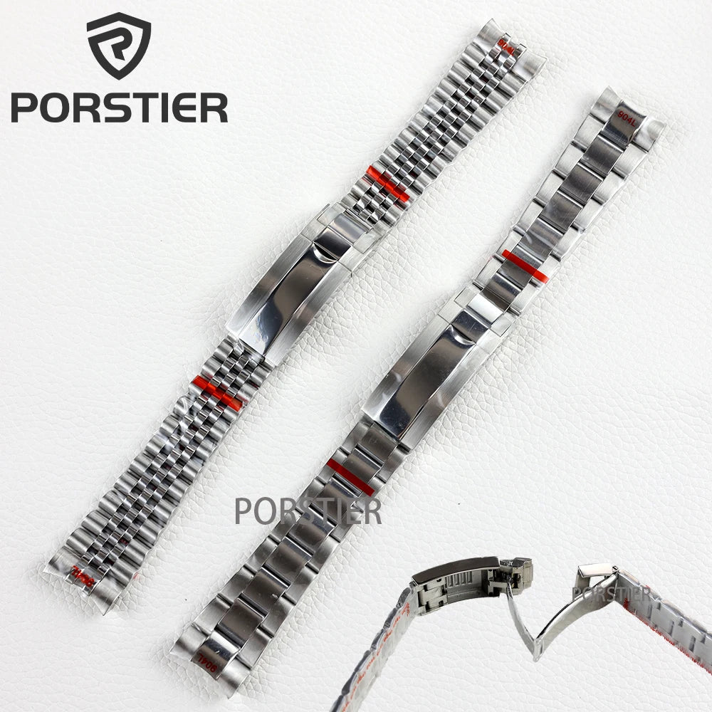 Oyster 20mm Jubilee Bracelet High Quality Stainless Steel Strap Watch Strap for Submarine Log Waterproof NH35 36/39mm Watch Case