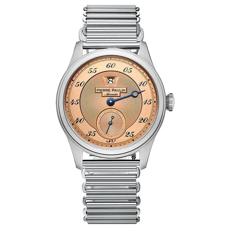 Pierre Paulin Jumping Hour Men Watch Salmon Dial Automatic St17 