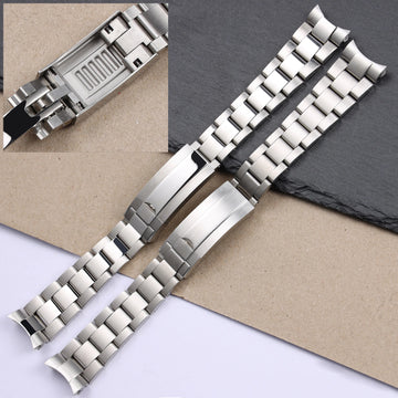 Glide lock micro adjust silver stainless steel watchband for Rolex SUBMARINER DAYTONA GMT watch strap polished metal bracelet