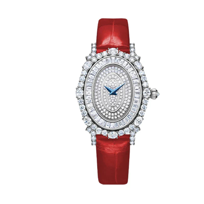 TIELBO Brand Luxury Ladies Womens Watch Swiss Movement Fashion Crystal