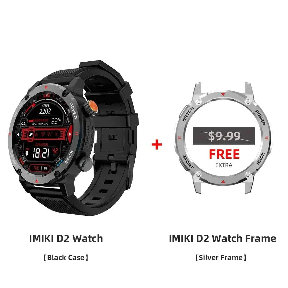 ARRIVALS IMIKI D2 Smartwatch Super-retina AMOLED Display Long Battery