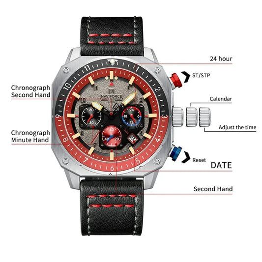 NAVIFORCE Sports Multifunction Waterproof Watch for Men