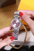 Luxury New Women Watch Rose Gold Diamond White Pink Relogio Masculino