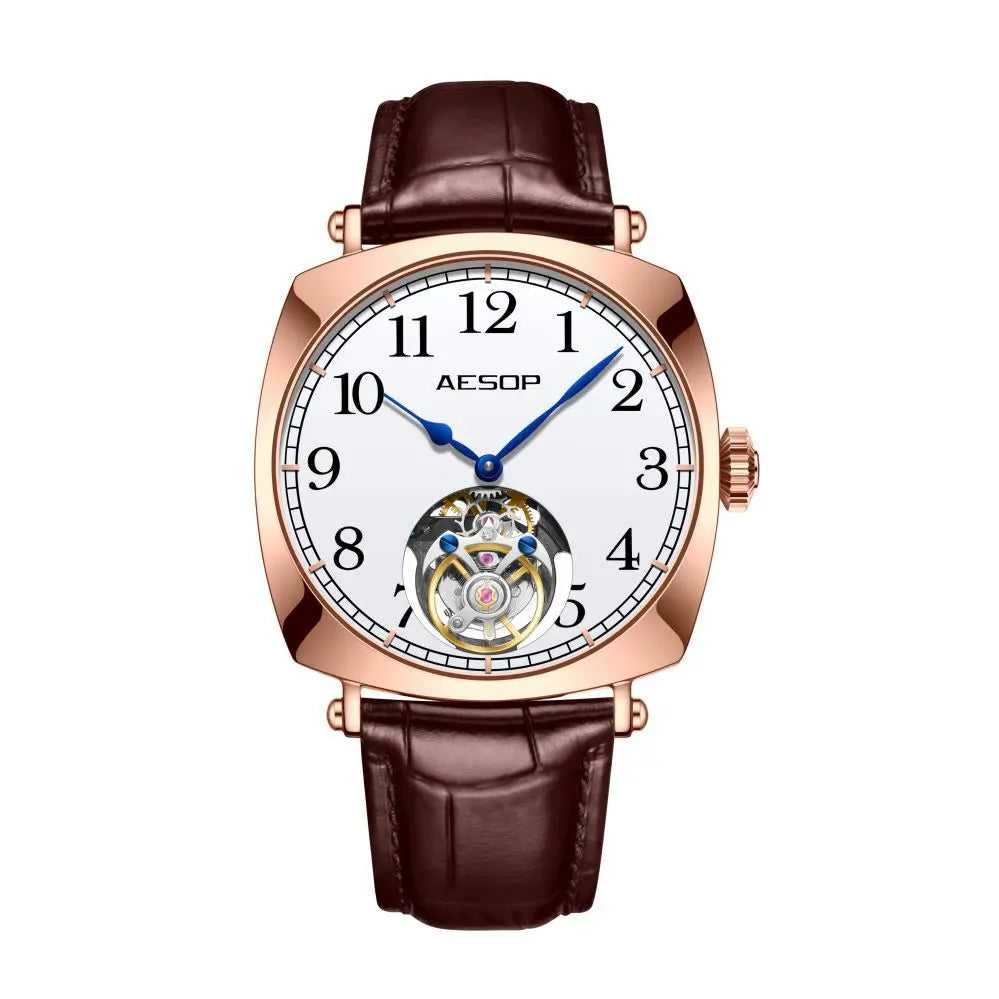 Stylish Men Flying Tourbillon Mechanical Watch for Fashion Enthusiasts