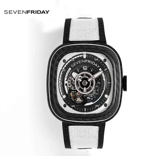 SEVENFRIDAY watch P3C/07 men's carbon fiber automatic mechanical watch P series waterproof fashion men's watch luxury brand