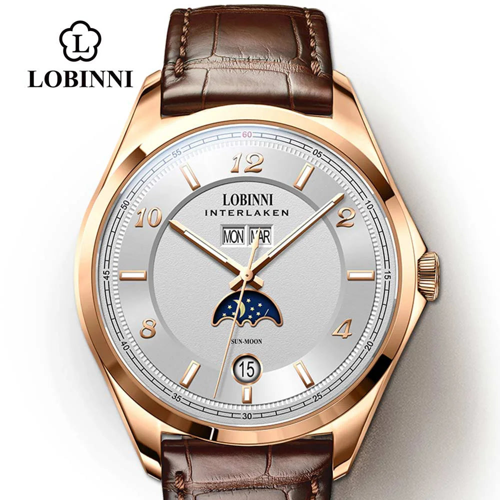 Luxury Male Mechanical Watch Top Seagull Wristwatch with Luminous Hands and Face