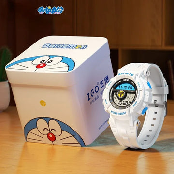 New Doraemon anime cartoon cute jingle cat electronic watch kawaii shockproof anti-fall luminous digital children's watch gift