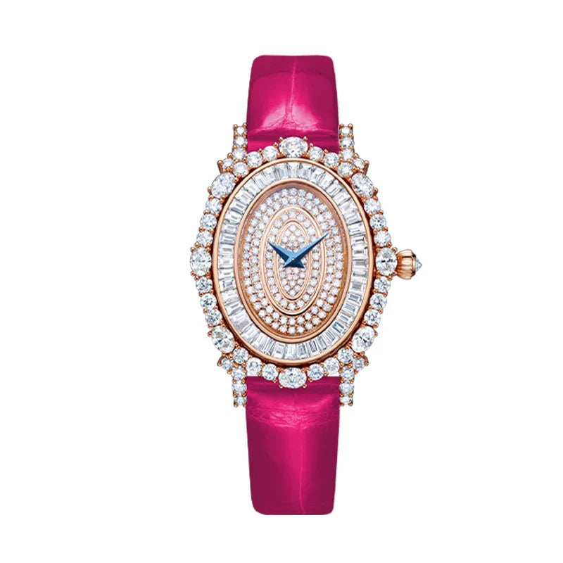 TIELBO Brand Luxury Ladies Womens Watch Swiss Movement Fashion Crystal