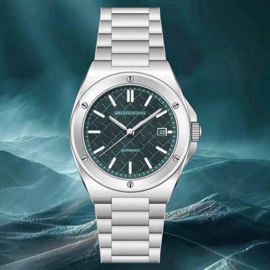 Specht&Sohne 40MM Stainless Steel Mechanical Watch Japan Miyota Automatic Movement Green Color Reloj Hombre for Men