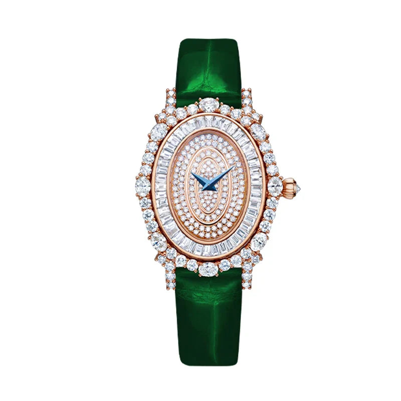TIELBO Brand Luxury Ladies Womens Watch Swiss Movement Fashion Crystal