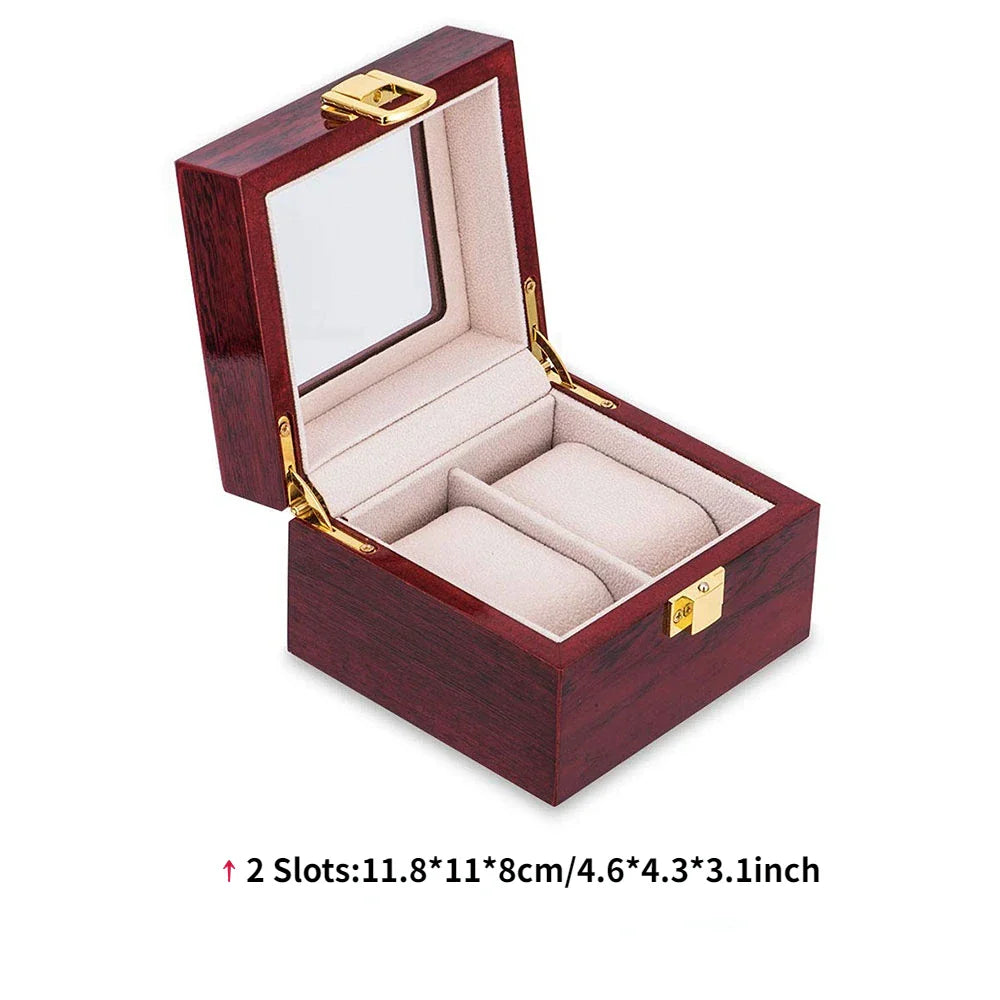 Luxury Wooden Watch Box with 1 to 12 Grids – Elegant Organizer for Men