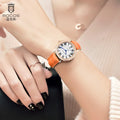 ROCOS Luxury Women Watch Fashion Elegant Diamond Wristwatch Leather RO