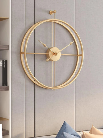 Nordic Luxury Wall Clock Metal Modern Clocks Wall Home Decor Large 3d Wall Watch Decoration 80cm Silent Clock Living Room