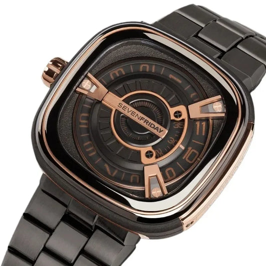 SEVENFRIDAY Watch M Series Automatic Mechanical Watch Fashionable Large Dial Men's Watch M2/02M Steel Belt Model sevenfriday